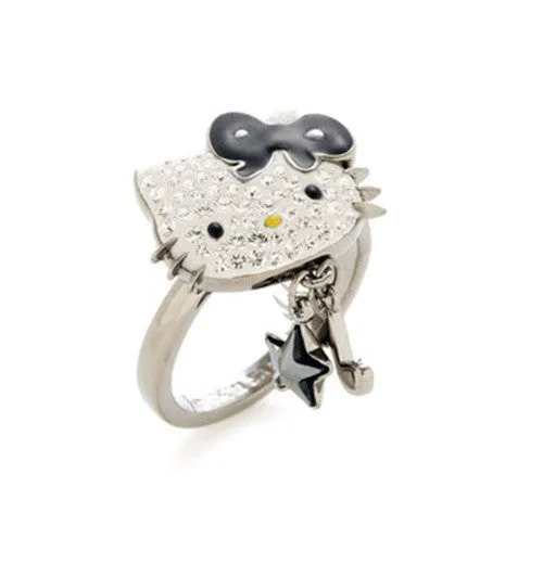 Swarovski Crystal Jewelry HELLO KITTY ROCK Ring Size: Large/8/58 #1145276