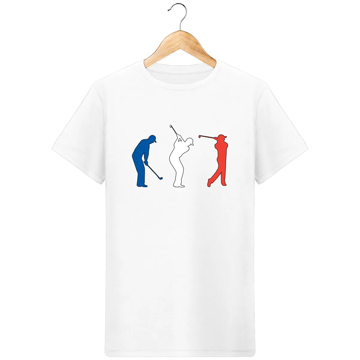 T-Shirt en coton bio GOLF BLEU BLANC ROUGE