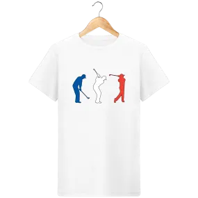 T-Shirt en coton bio GOLF BLEU BLANC ROUGE