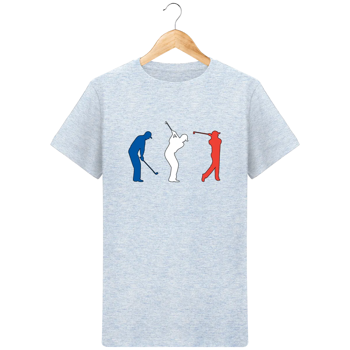 T-Shirt en coton bio GOLF BLEU BLANC ROUGE