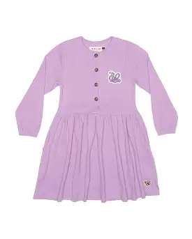 TGC Wavy Snake Front Button Dress - Lilac