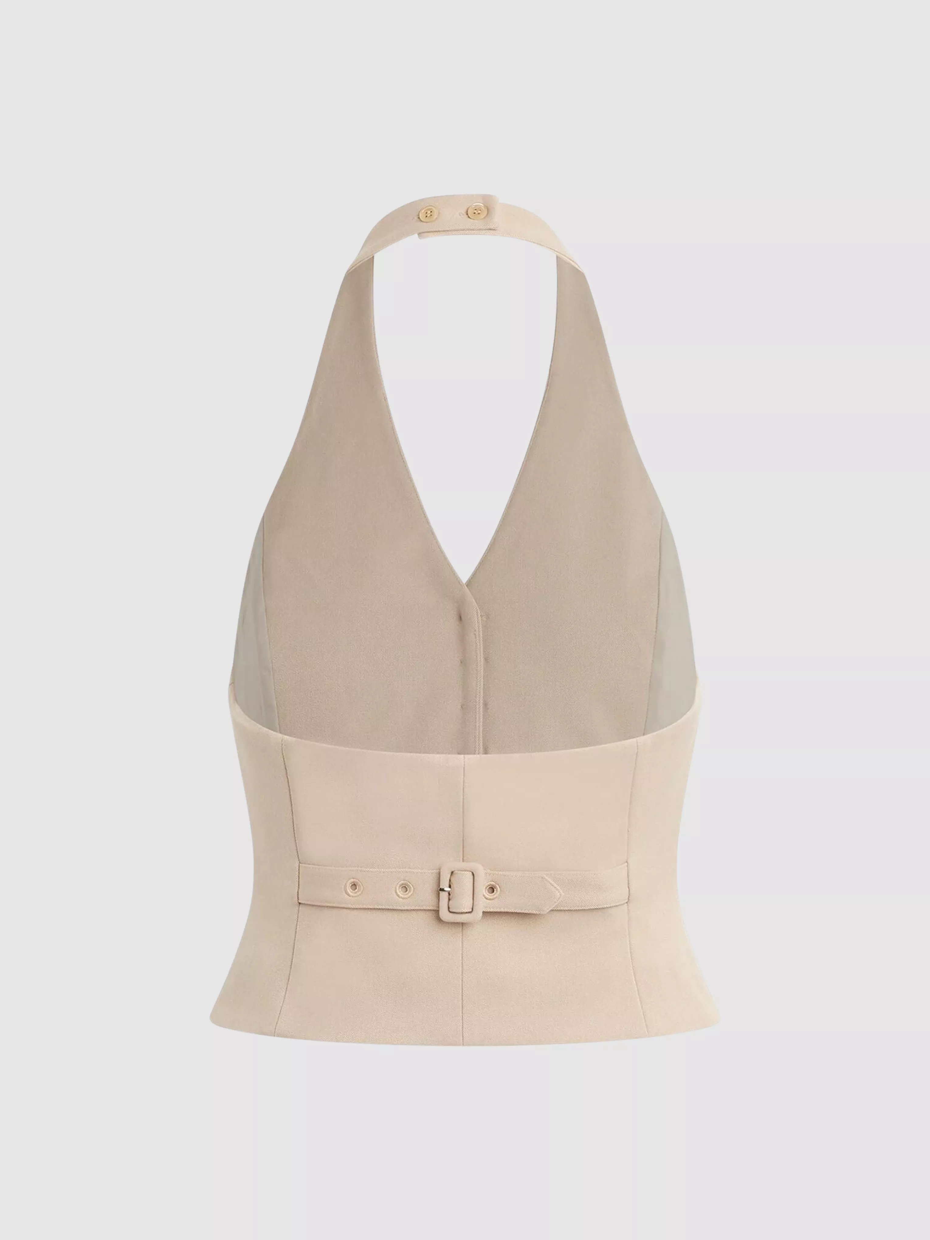 The Favorite Halter Vest in Beige