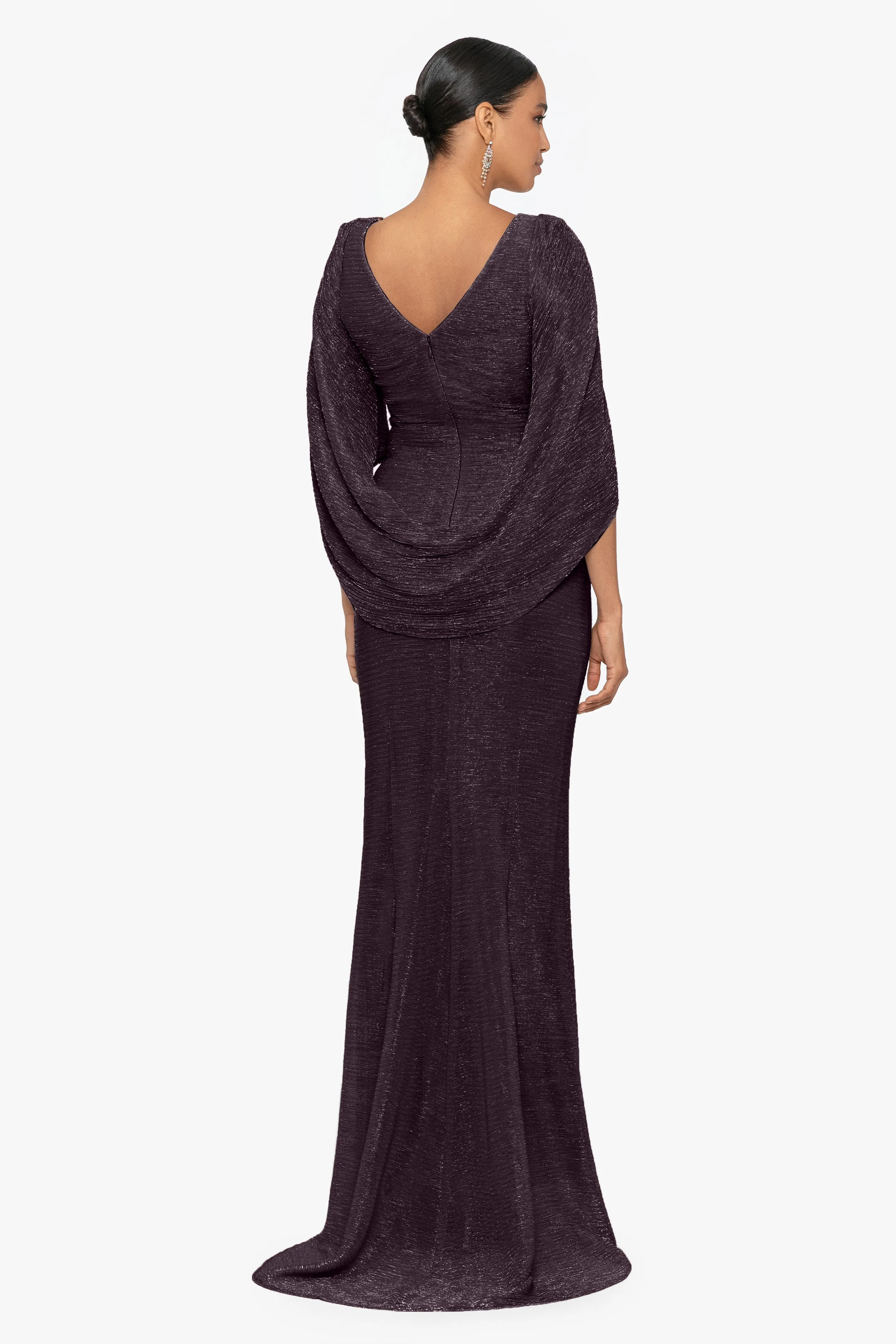 Thea Long Sleeve Galaxy Cape Dress