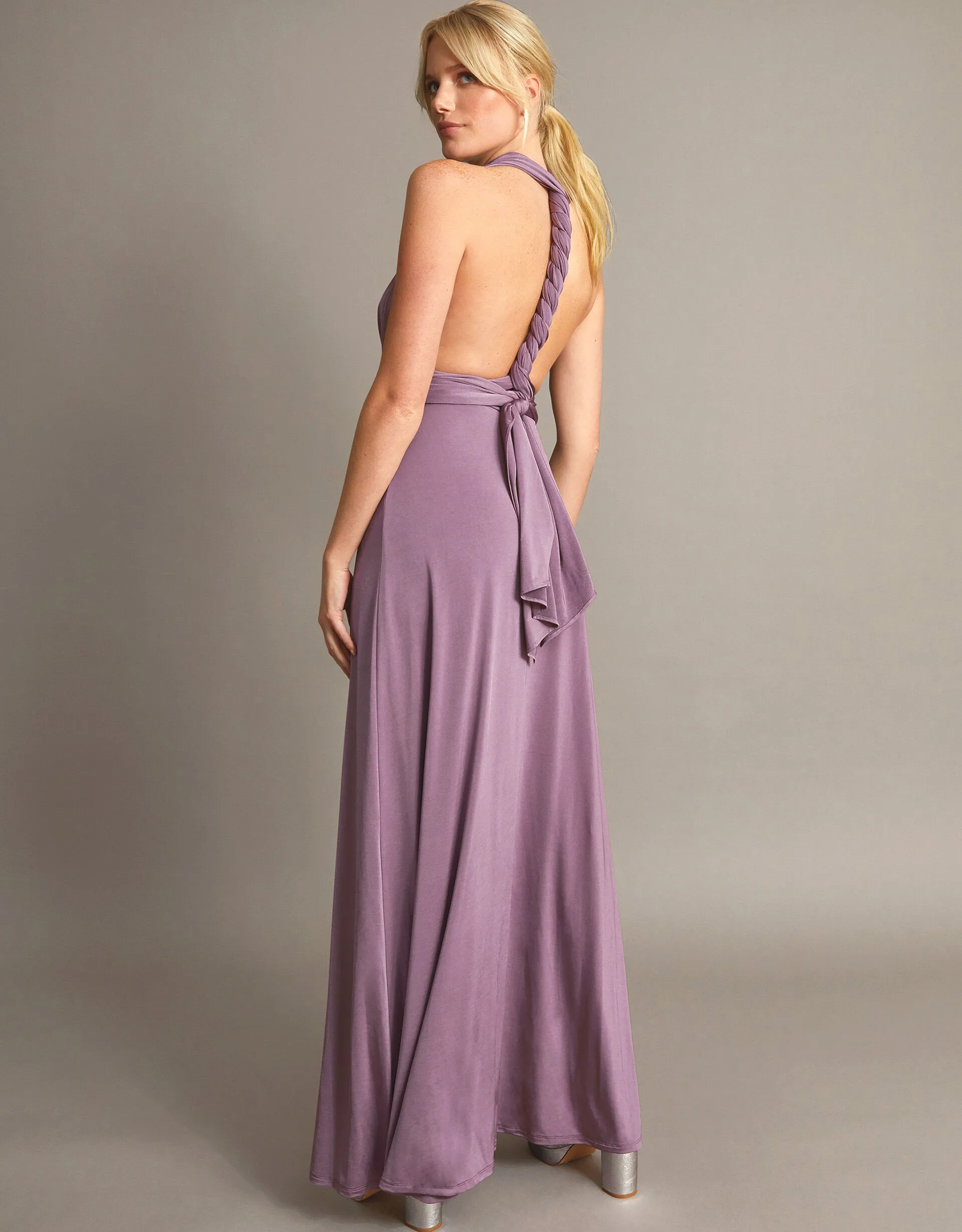 Thea Twist Me Tie Me Maxi Dress Mink