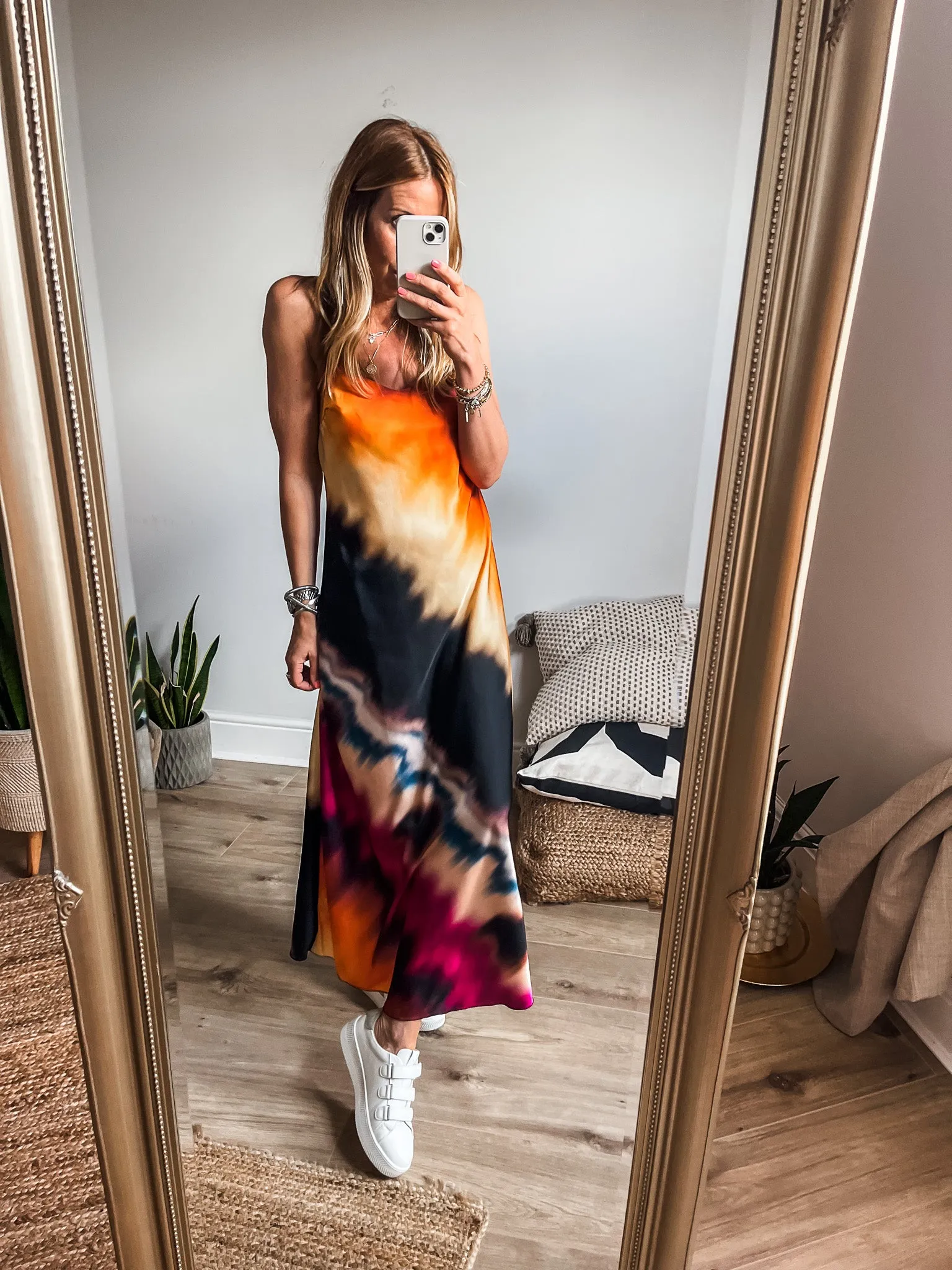 Tie Dye Maxi Slip Dress