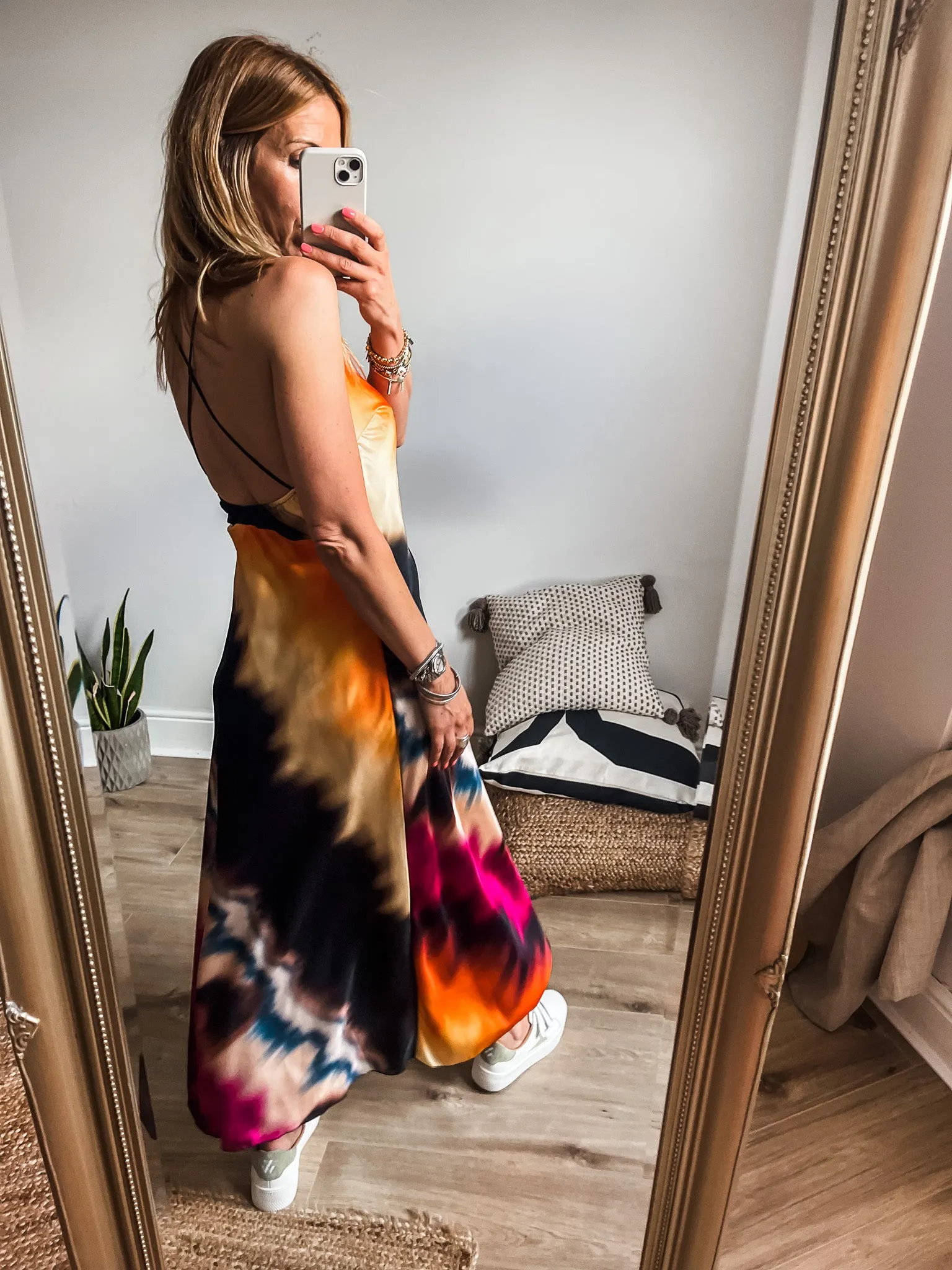 Tie Dye Maxi Slip Dress