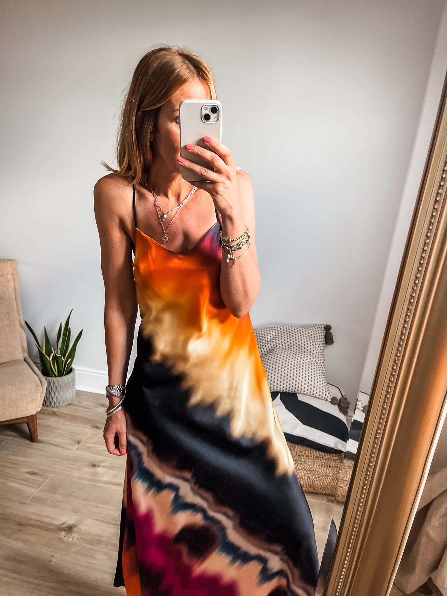 Tie Dye Maxi Slip Dress