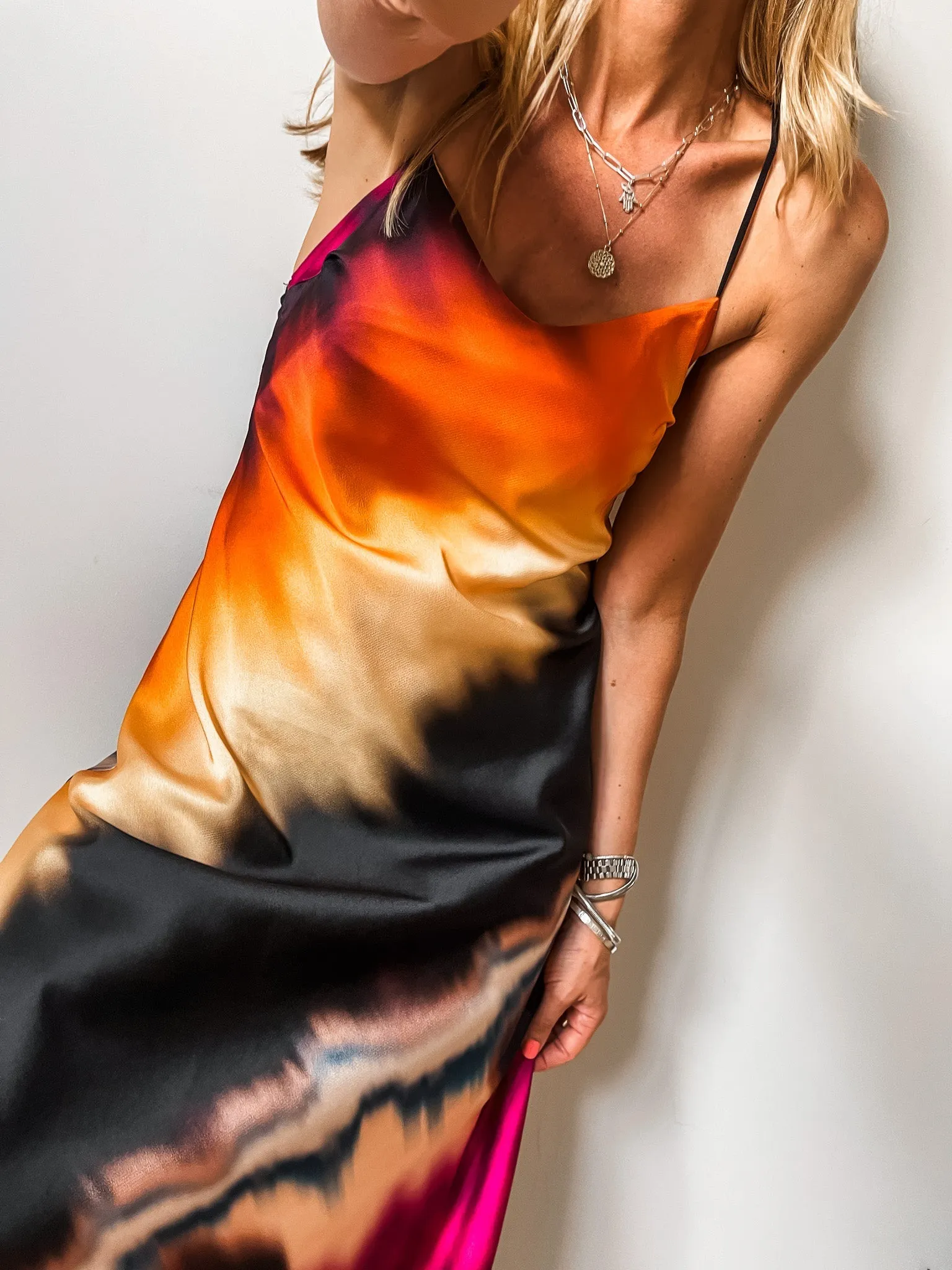 Tie Dye Maxi Slip Dress