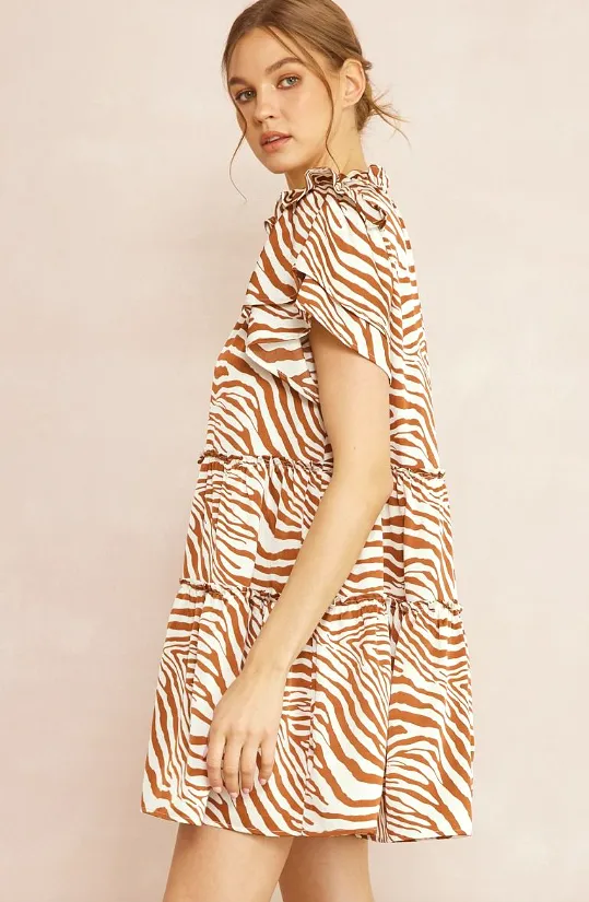 Tiger Print Mini Dress