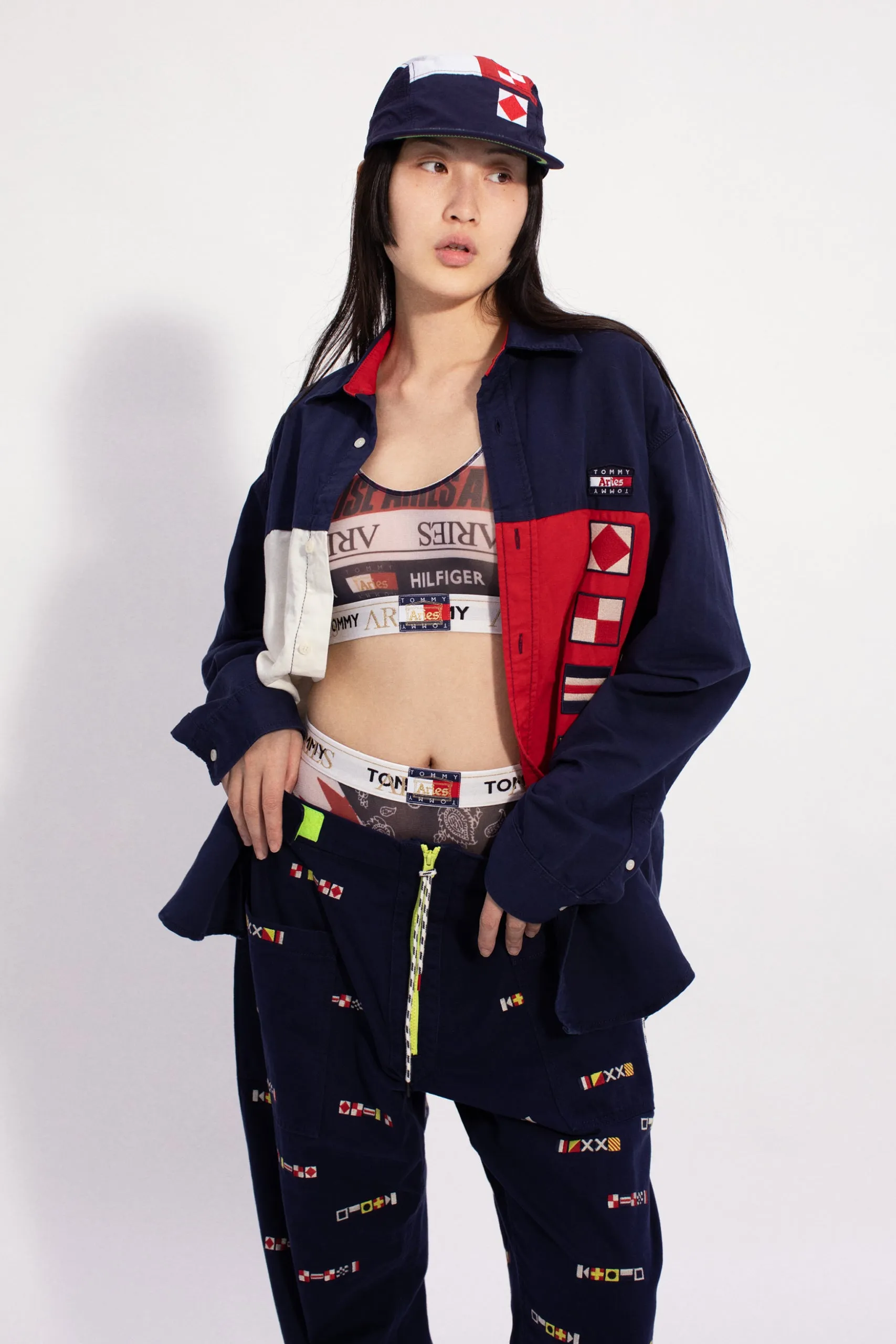 Tommy x Aries Logo Sheer Bra