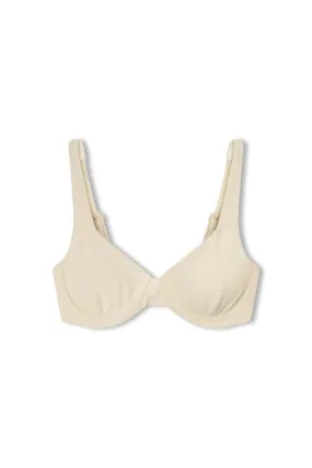 Towelling Bra Cup Top - Sand