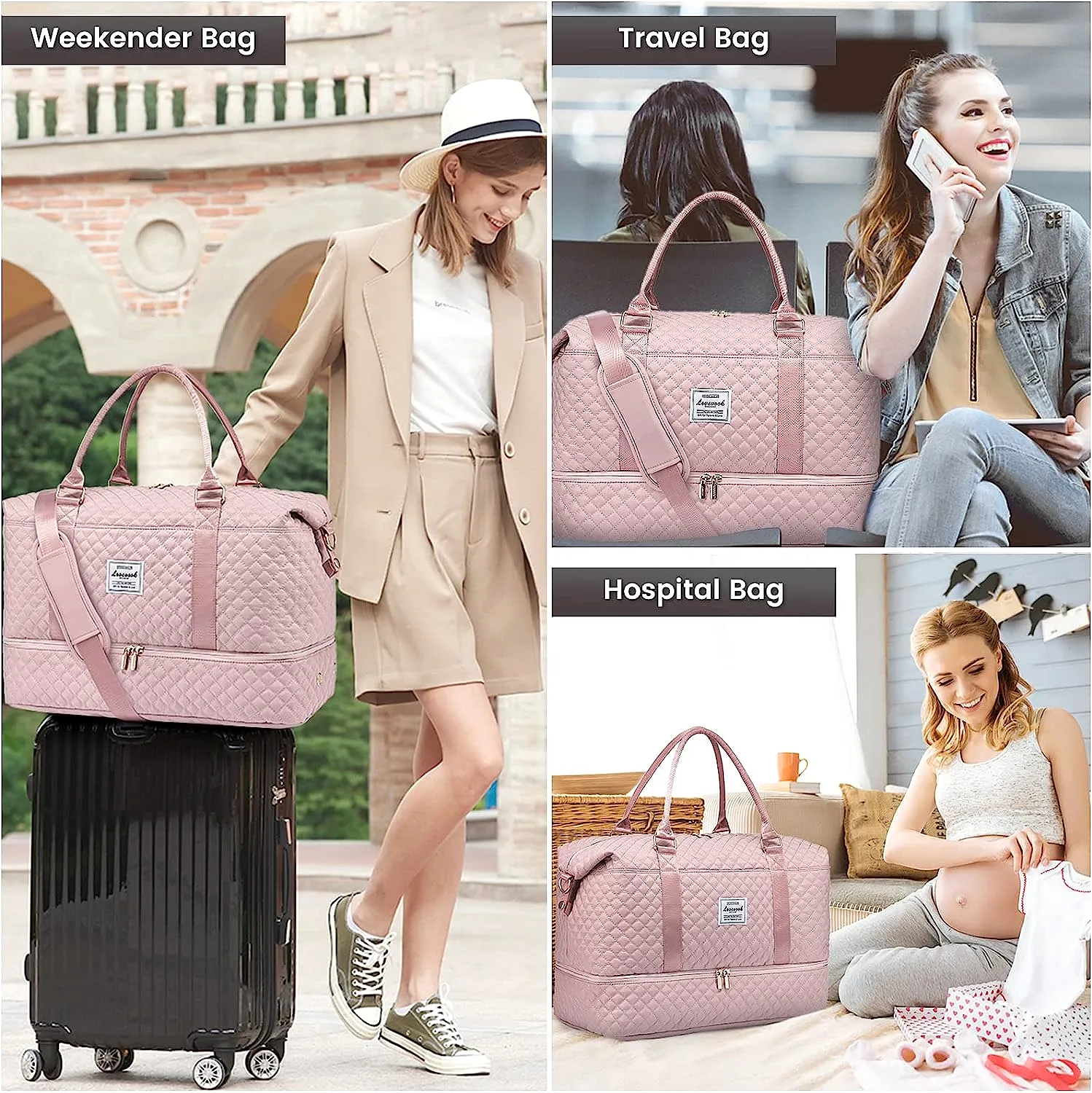 Travel Bag Paris Pink (Travel Bag)