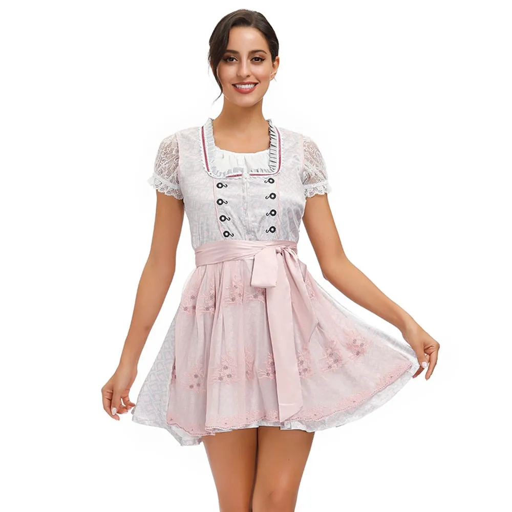 Women German Oktoberfest Costumes Barmaid Beer Girl Dirndl Dress Cosplay Carnival Party Fancy Dress