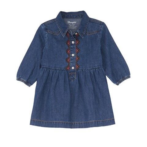 Wrangler Girl's Woven Dress in Dark Wash