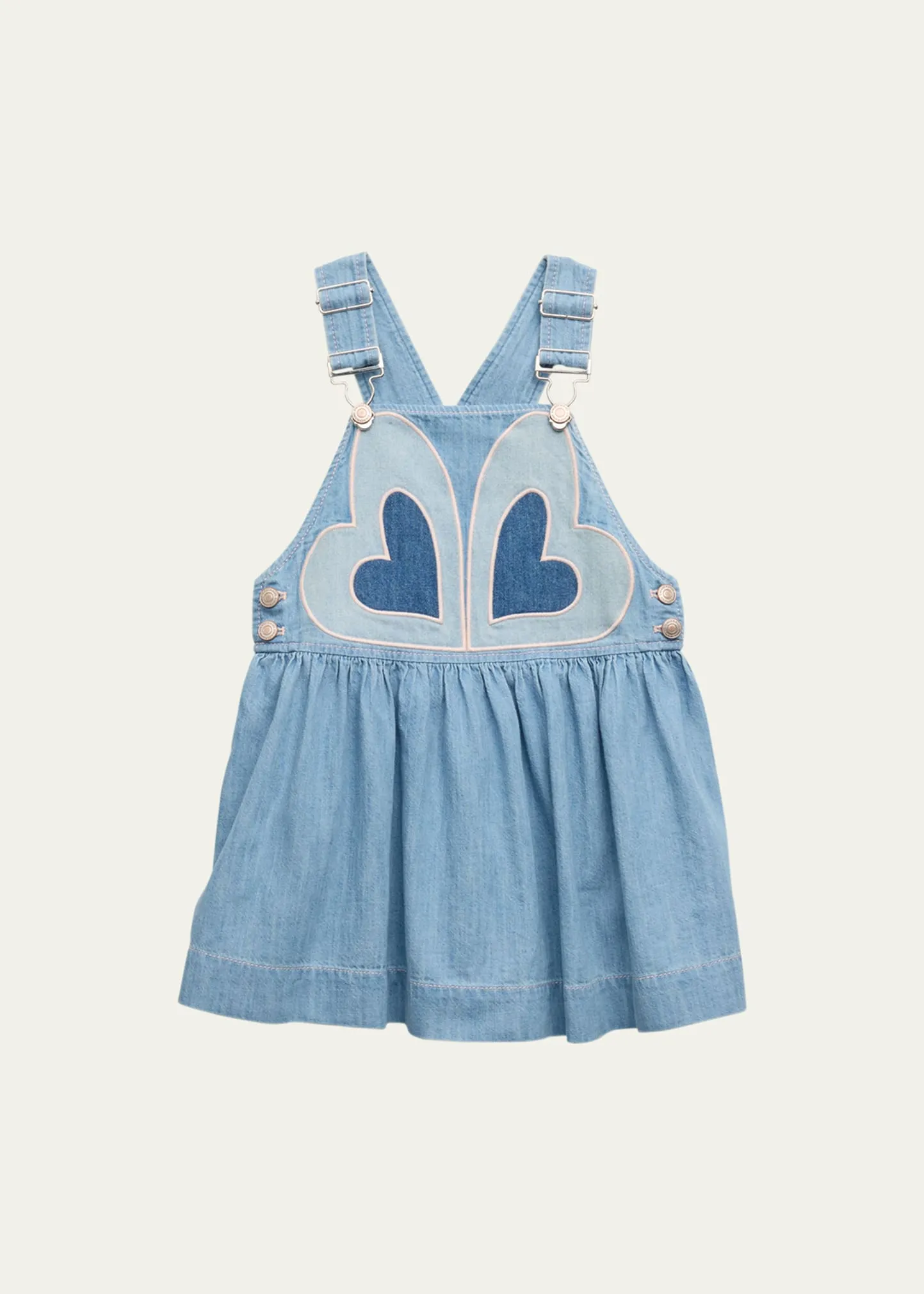 Zimmermann Girl's Waverly Denim Heart Dress, Size 1-12